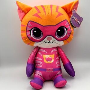 Disney Junior Super Kitties Ginny Large Plush Orange Pink Superhero Cat Toy New